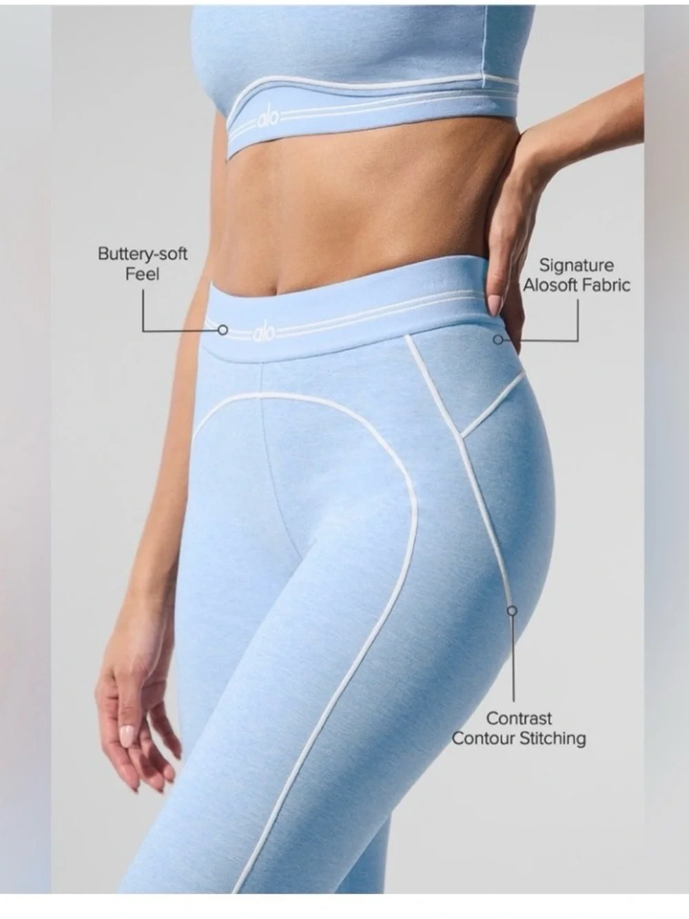 ALO Yoga- Alosoft High-Waist Heart Throb Legging